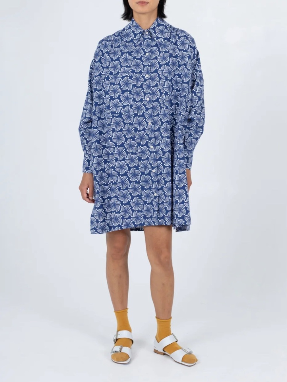 Samet (Ilana Kohn) Talia Mini Dress in Mandala Seersucker